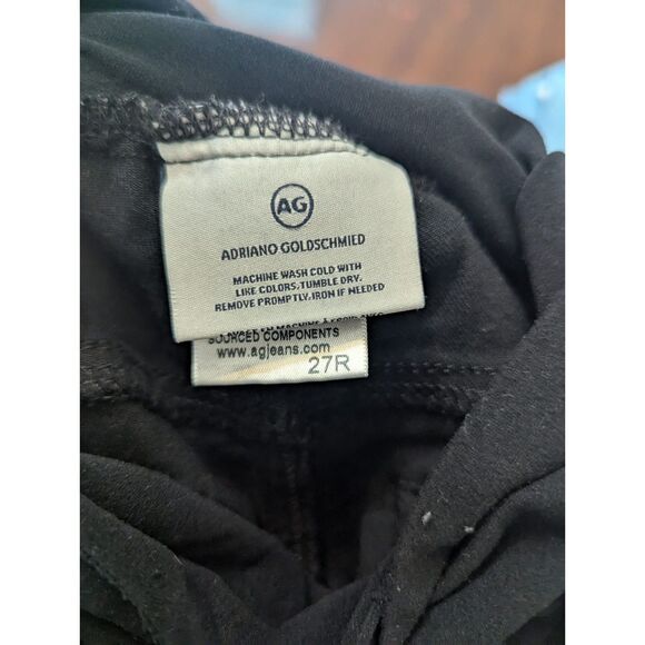 AG Adriano Goldschmied The Prima Black Maternity Ankle Skinny Jeans Size 27R - Picture 2 of 5